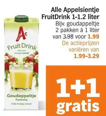 Albert Heijn Alle Appelsientje FruitDrink aanbieding