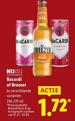 Lidl Bacardi of Breezer aanbieding