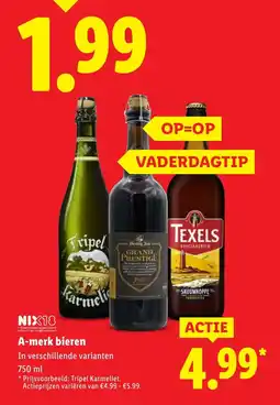 Lidl A-merk bieren aanbieding