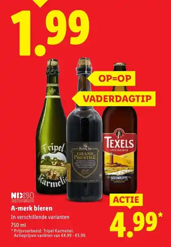 Lidl A-merk bieren aanbieding