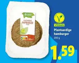 Lidl Plantaardige hamburger aanbieding