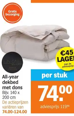 Albert Heijn All-year dekbed met dons aanbieding
