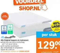 Albert Heijn Alle Original toppers en matrassen aanbieding