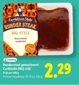 Lidl Rundersteak gemarineerd Caribische BBQ-stijl aanbieding