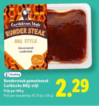 Lidl Rundersteak gemarineerd Caribische BBQ-stijl aanbieding
