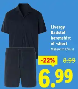 Lidl Livergy Badstof herenshirt of short aanbieding