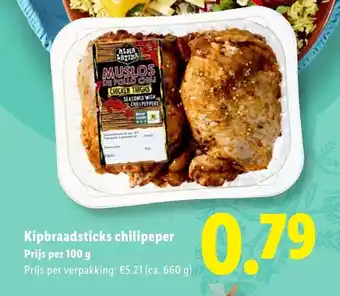 Lidl Kipbraadsticks chilipeper aanbieding