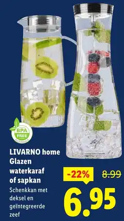 Lidl LIVARNO home Glazen waterkaraf of sapkan aanbieding
