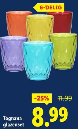 Lidl Tognana glazenset aanbieding