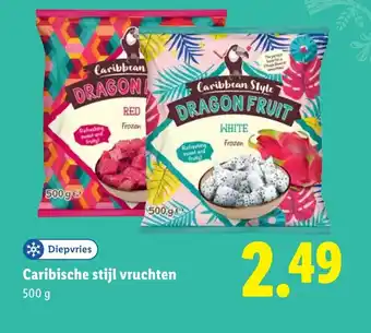 Lidl Caribische stijl vruchten aanbieding