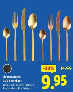 Lidl Livarno home RVS bestekset aanbieding