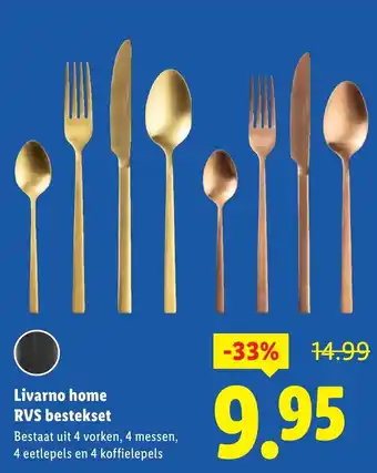 Lidl Livarno home RVS bestekset aanbieding