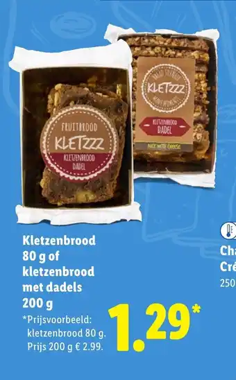 Lidl Kletzenbrood of kletzenbrood met dadels aanbieding