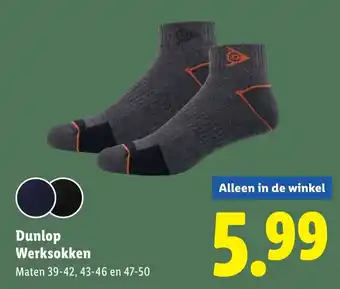 Lidl Dunlop Werksokken aanbieding