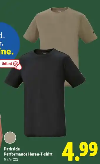 Lidl Parkside Performance Heren-T-shirt aanbieding