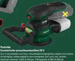 Lidl Parkside Excentrische accuschuurmachine 20 V aanbieding