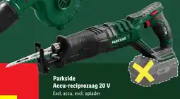 Lidl Parkside Accu-reciprozaag 20 V aanbieding