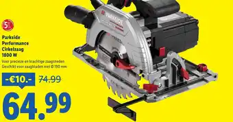 Lidl Parkside Performance Cirkelzaag 1800 W aanbieding