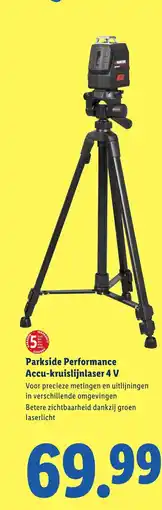 Lidl Parkside Performance Accu-kruislijnlaser 4 V aanbieding
