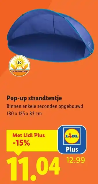 Lidl Pop-up strandtentje aanbieding