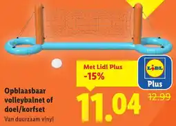 Lidl Opblaasbaar volleybalnet of doel/korfset aanbieding