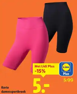 Lidl Korte damessportbroek aanbieding
