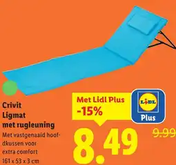 Lidl Crivit Ligmat met rugleuning aanbieding
