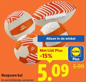 Lidl Neopreen bal aanbieding