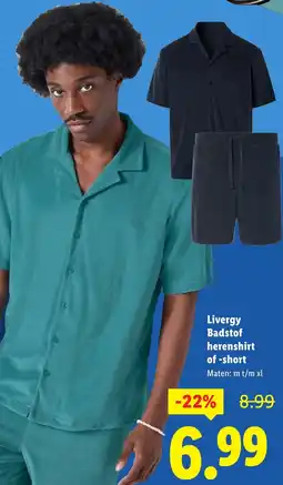 Lidl Livergy Badstof herenshirt of short aanbieding