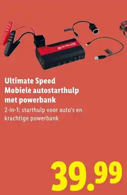 Lidl Ultimate Speed Mobiele autostarthulp met powerbank aanbieding
