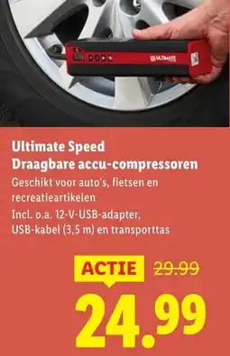 Lidl Ultimate Speed Draagbare accu-compressoren aanbieding