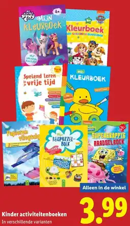 Lidl Kinder activiteitenboeken aanbieding