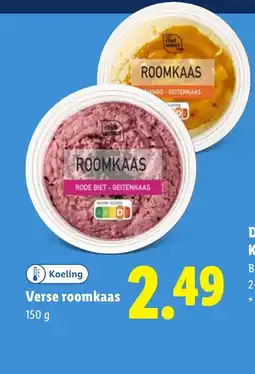 Lidl Verse roomkaas aanbieding