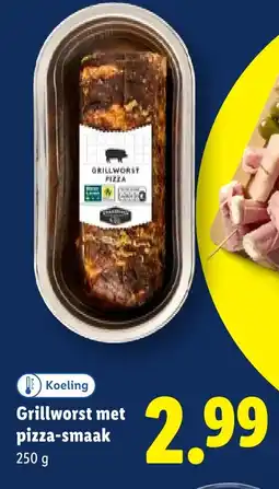 Lidl Grillworst met pizza-smaak aanbieding