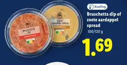 Lidl Bruschetta dip of zoete aardappel spread aanbieding
