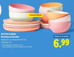 Lidl Dutch floral kommen of borden aanbieding