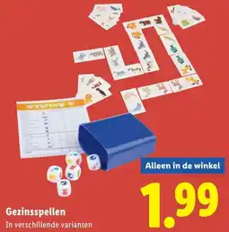Lidl Gezinsspellen aanbieding