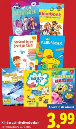 Lidl Kinder activiteitenboeken aanbieding