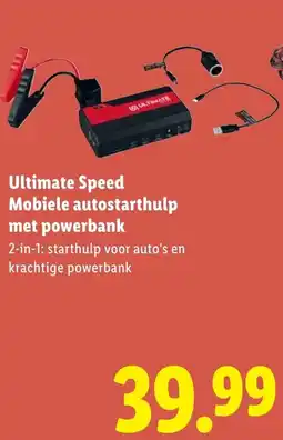 Lidl Ultimate Speed Mobiele autostarthulp met powerbank aanbieding