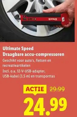 Lidl Ultimate Speed Draagbare accu-compressoren aanbieding