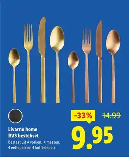 Lidl Livarno home RVS bestekset aanbieding