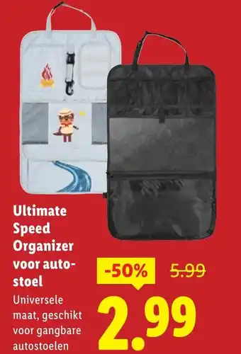 Lidl Ultimate Speed Organizer voor autostoel aanbieding