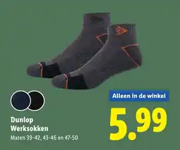 Lidl Dunlop Werksokken aanbieding