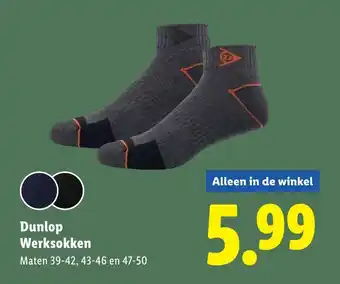 Lidl Dunlop Werksokken aanbieding