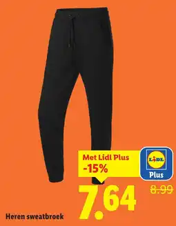Lidl Heren sweatbroek aanbieding