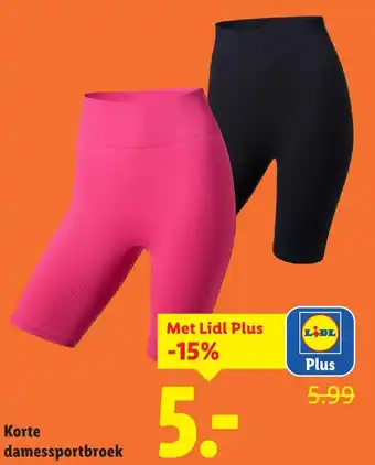 Lidl Korte damessportbroek aanbieding