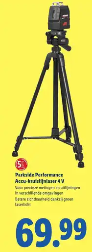 Lidl Parkside Performance Accu-kruislijnlaser 4 V aanbieding