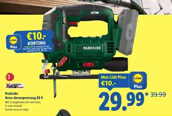 Lidl Parkside Accu decoupeerzaag 20 V aanbieding