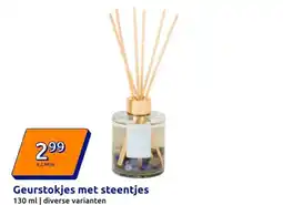 Action Geurstokjes met steentjes aanbieding