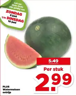 PLUS PLUS Watermeloen eetrijp aanbieding
